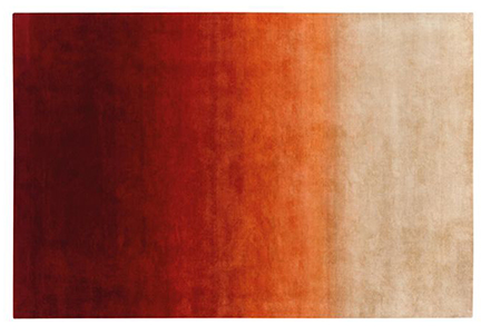 Orange and tan gradient rug