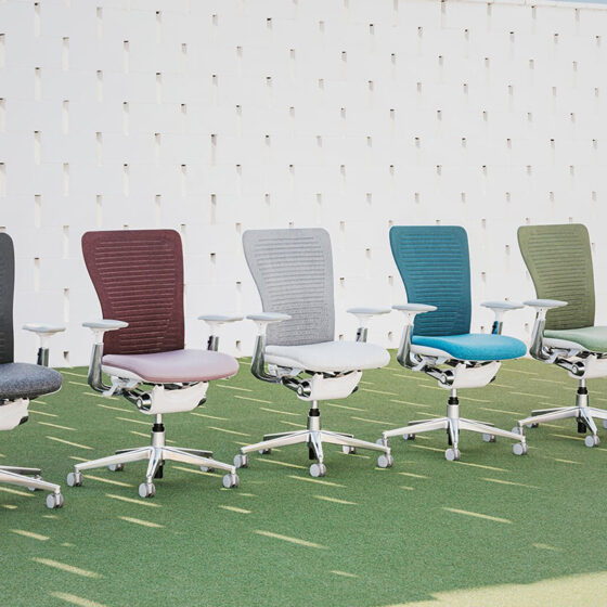 Various colors of the Zody 2 Haworth desk chair