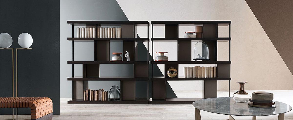 Modern brown bookshelf