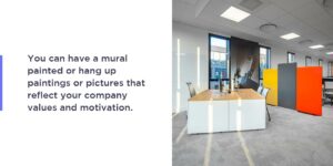 Custom art work in an office
