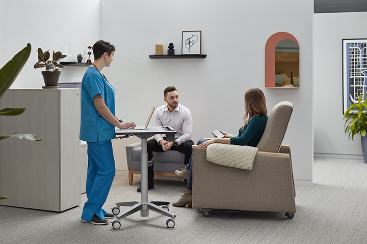 Healthcare furniture from Haworth and WB Wood. Contract Furniture, NYC Dealer.